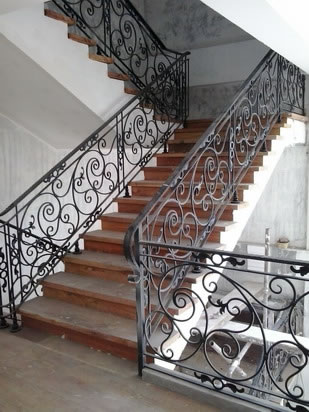 Wrought Iron Stair Railing, Entrance Gate, and False Balcony Railing Wrought Iron Stair Railing, Entrance Gate, and False Balcony Railing