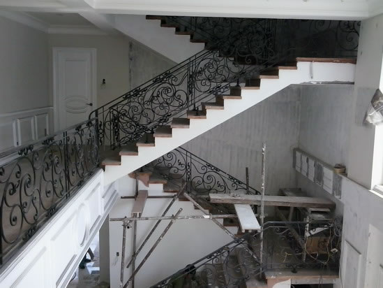 Wrought Iron Stair Railing, Entrance Gate, and False Balcony Railing Wrought Iron Stair Railing, Entrance Gate, and False Balcony Railing