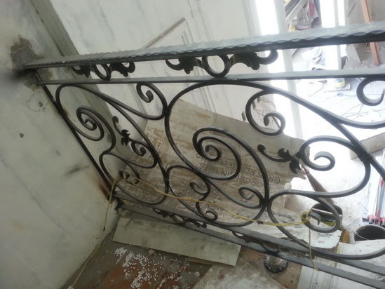 Wrought Iron Stair Railing, Entrance Gate, and False Balcony Railing Wrought Iron Stair Railing, Entrance Gate, and False Balcony Railing