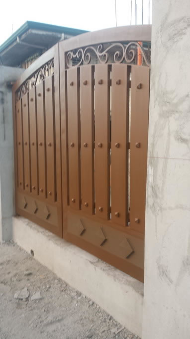 Wrought Iron Gate Wood Finish Wrought Iron Gate Wood Finish