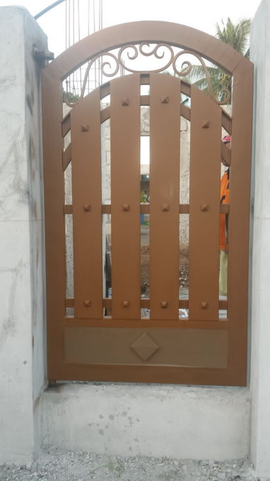 Wrought Iron Gate Wood Finish Wrought Iron Gate Wood Finish