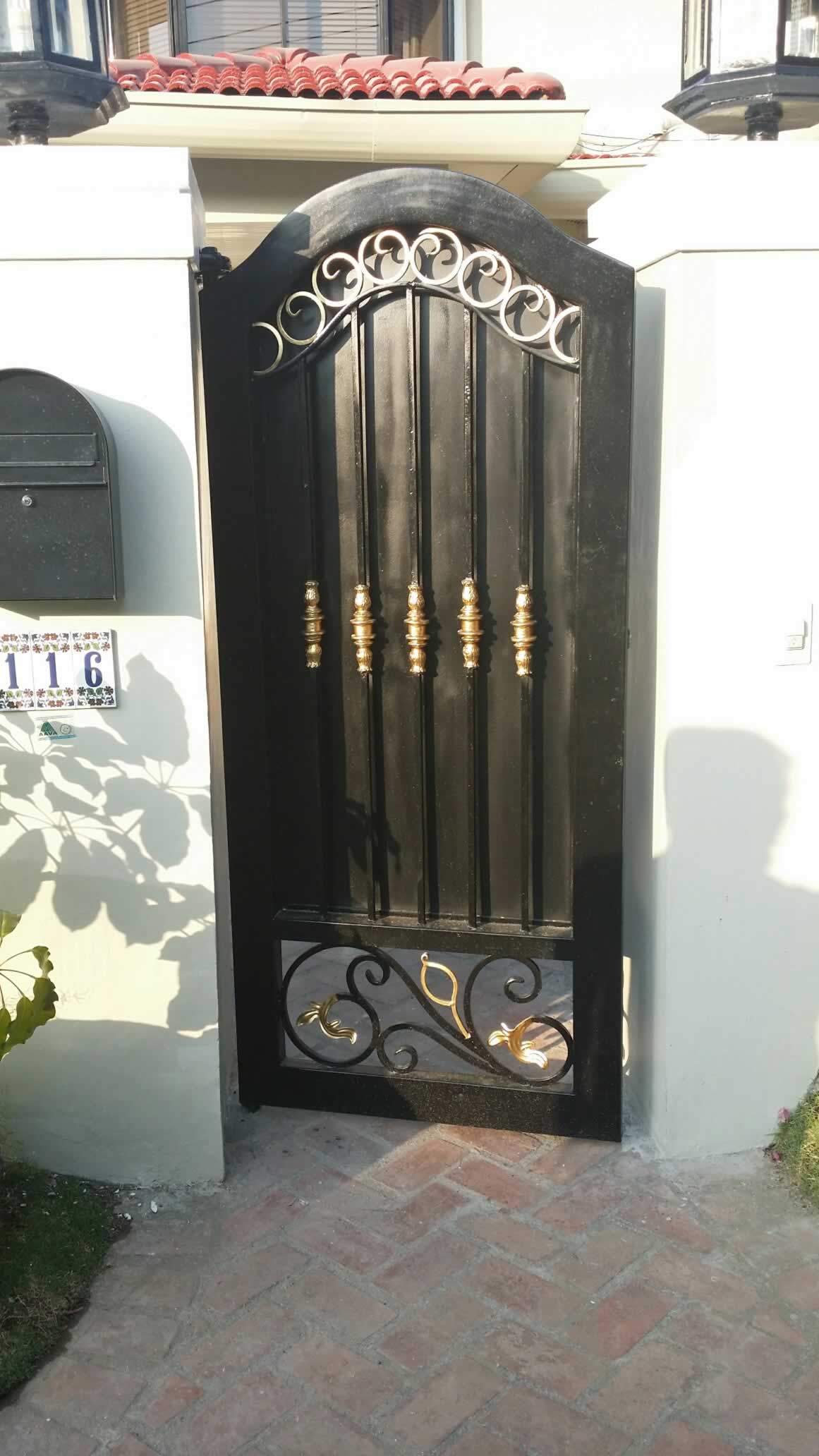 Wought Iron Entrance Gate, Pedestrian Gate. Wought Iron Entrance Gate, Pedestrian Gate.