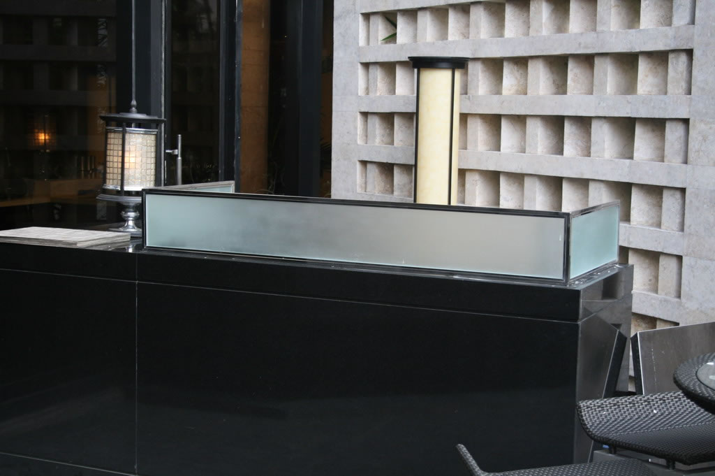 Counter Top Glass in stainless frame Counter Top Glass in stainless frame