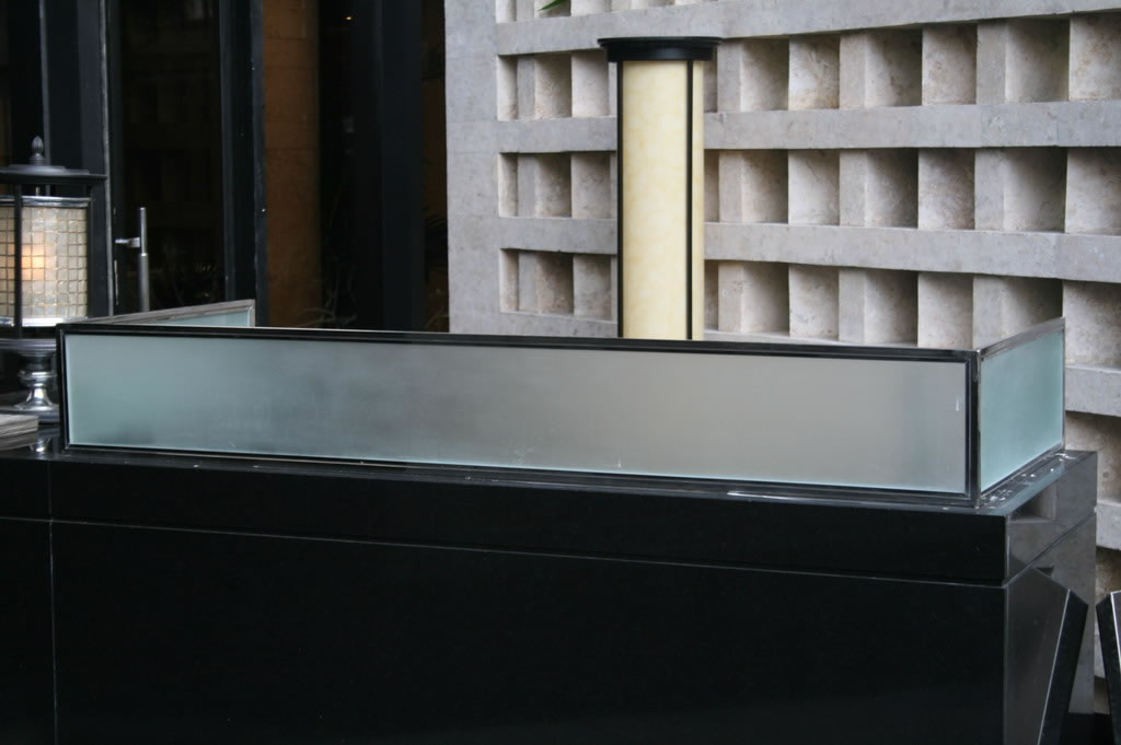 Counter Top Glass in stainless frame Counter Top Glass in stainless frame